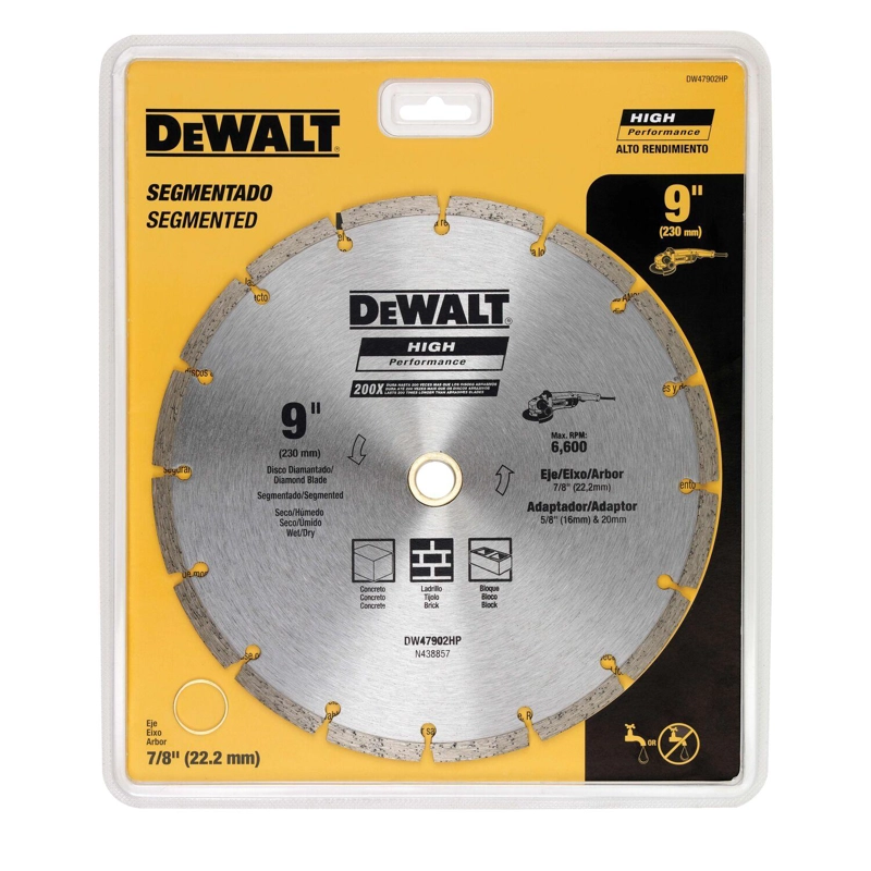 DISCO DIAMANTADO SEGMENTADO HP 9'' CONCRETO - DEWALT - 2