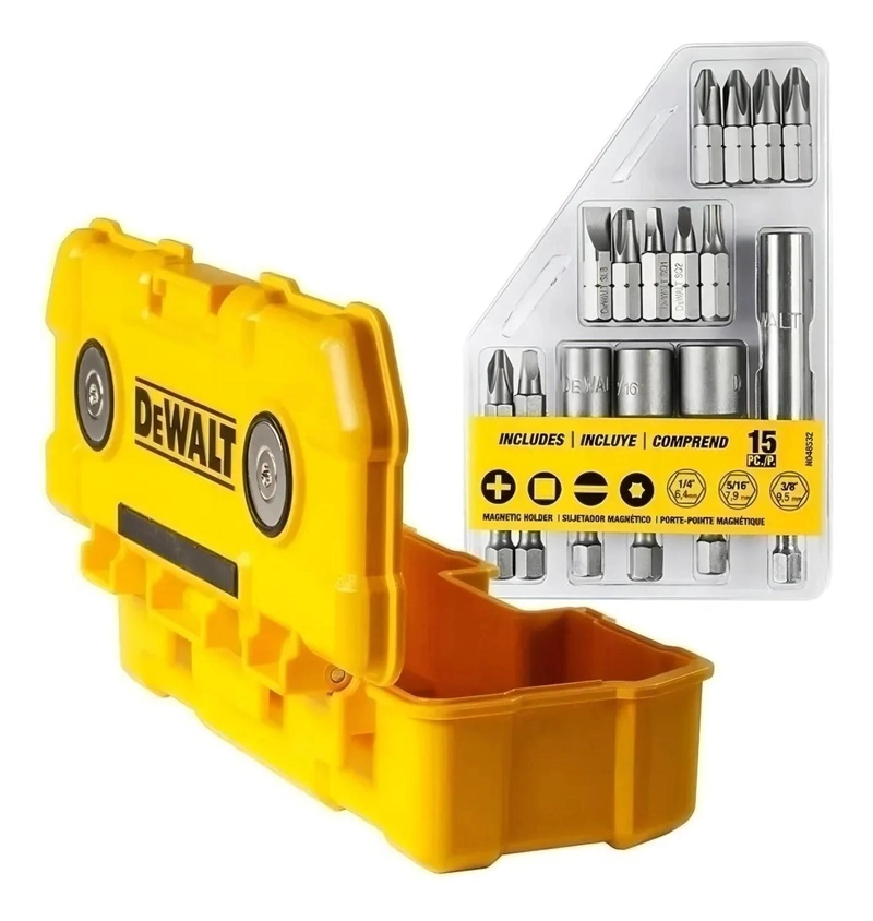 SET PUNTAS 15 PZAS + CAJA MAGNE TICA DEWALT DWMTC15 - 1