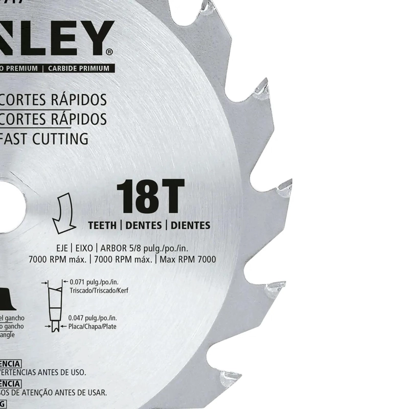 DISCO SIERRA MADERA 7-1/4'' 18D STANLEY STA7717 - 3