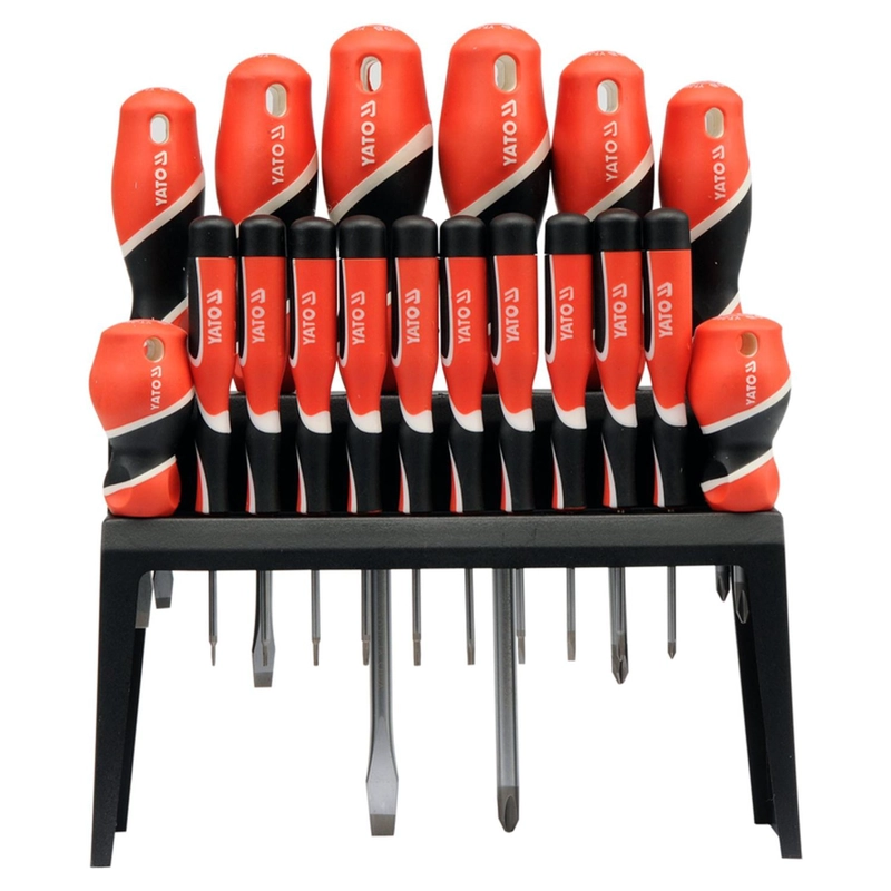 SET 18 DESTORNILLADORES YATO YT-25982 PLANO PHILLIPS TORX S2 - 1