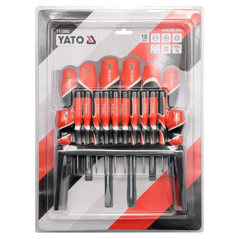 SET 18 DESTORNILLADORES YATO YT-25982 PLANO PHILLIPS TORX S2 - 4
