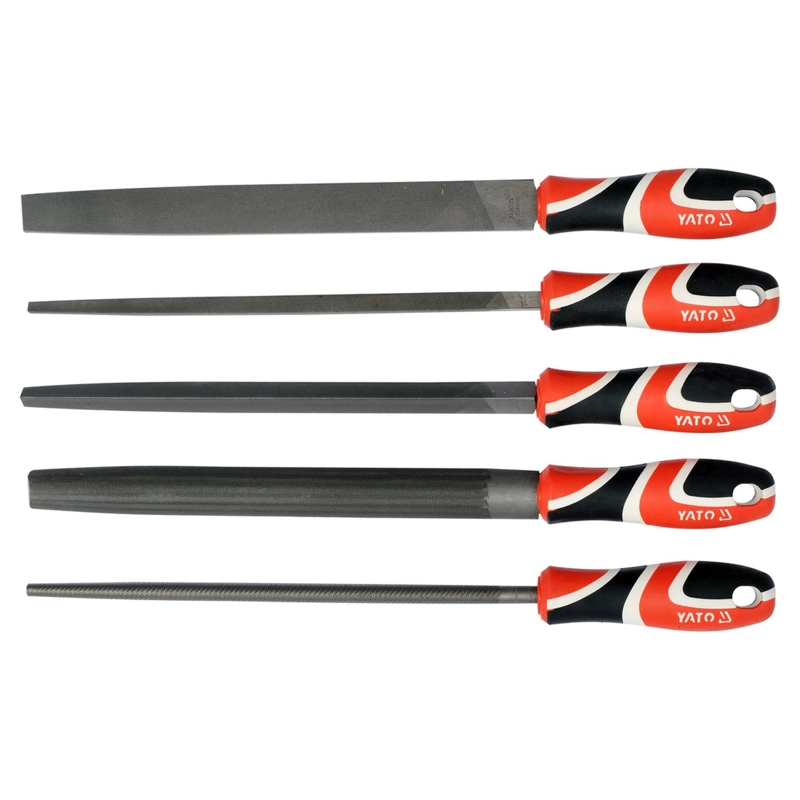 JUEGO 5 LIMAS METAL YATO YT-6239 250MM 5 FORMAS T12 - 1