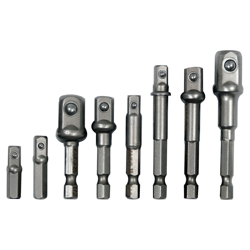 SET 8 ADAPTADORES HEX A DADOS YATO YT-04639 1/4 3/8 1/2 - 1