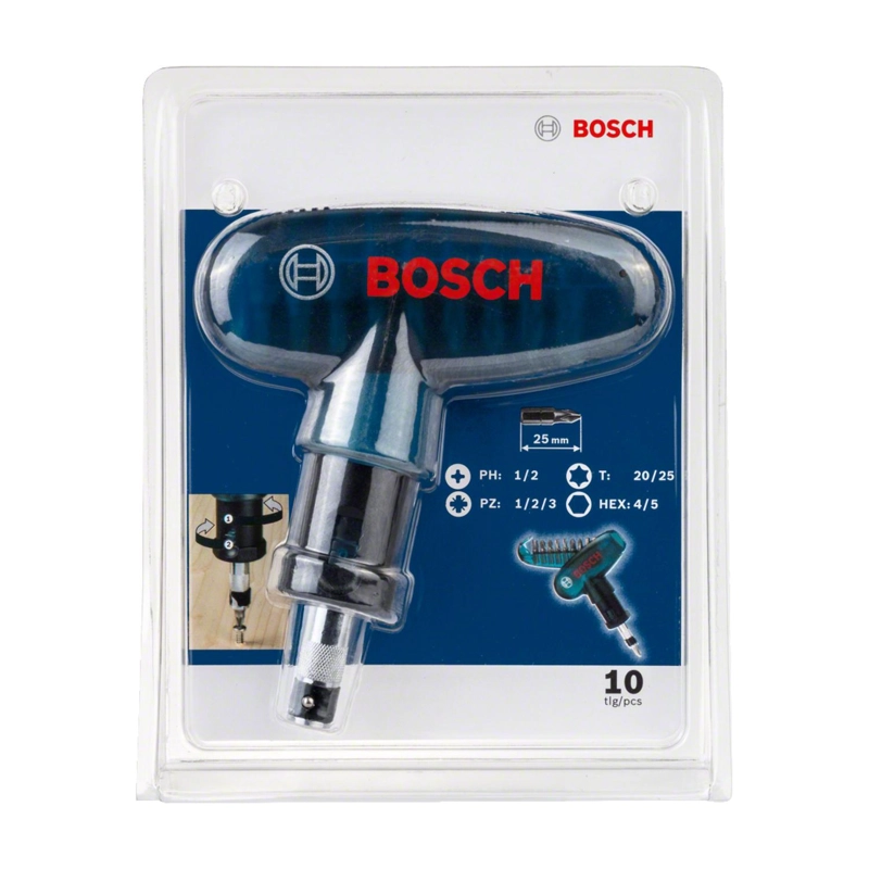 DESTORNILLADOR MANUAL DE BOLSILLO BOSCH 2607017413 10 PIEZAS - 3