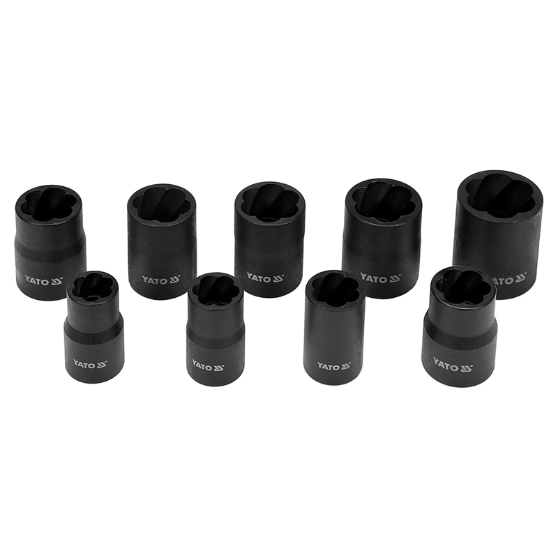 SET EXTRACTORES PERNOS YATO 3/8'' 10-19MM CRMO 10PZ DADOS - 1