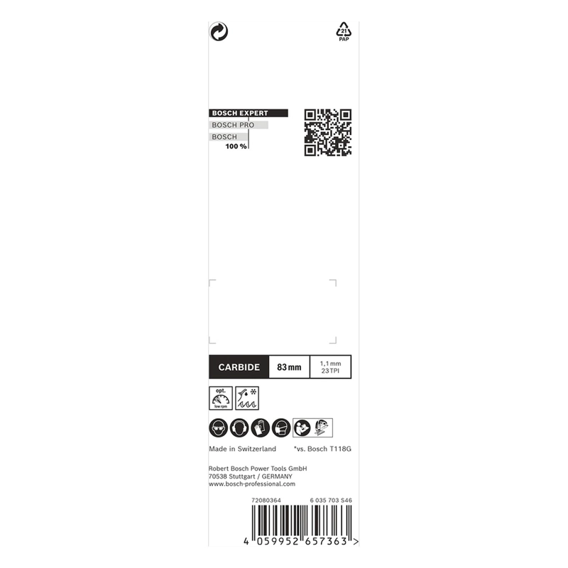 HOJA CALADORA BOSCH EXPERT T118AHM INOX METAL FINO 2 PIEZAS - 4