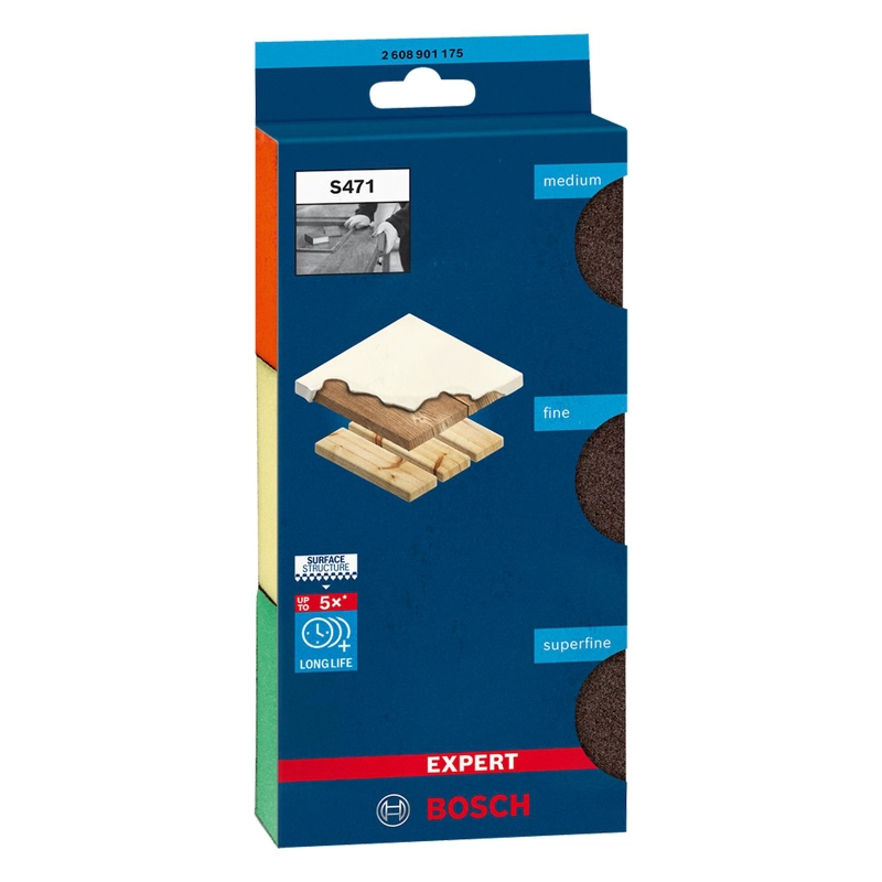 SET 3 ESPONJAS BOSCH EXPERT S471 69X97MM M/F/SF LIJA MANUAL - 1