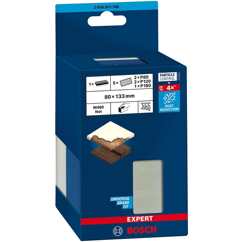 SET 6 BLOQUES LIJA EXPERT M480 DUAL DENSITY 80X133MM BOSCH - 4