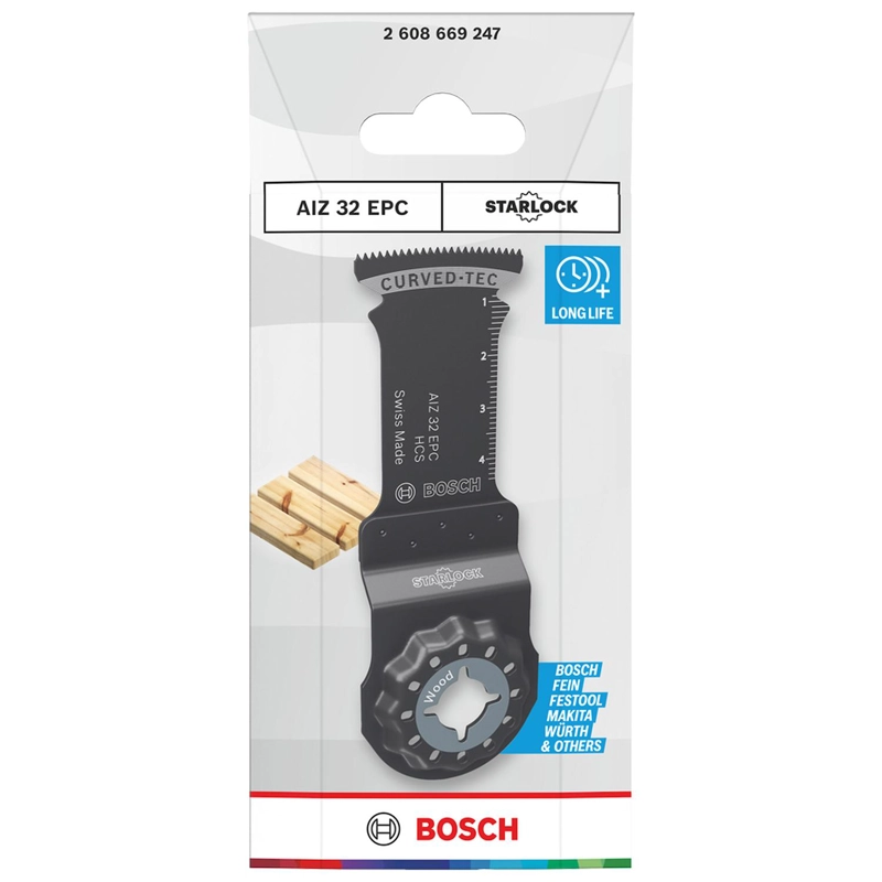 HOJA MULTIHERRAMIENTA BOSCH AIZ 32 EPC MADERA 32MM STARLOCK - 1