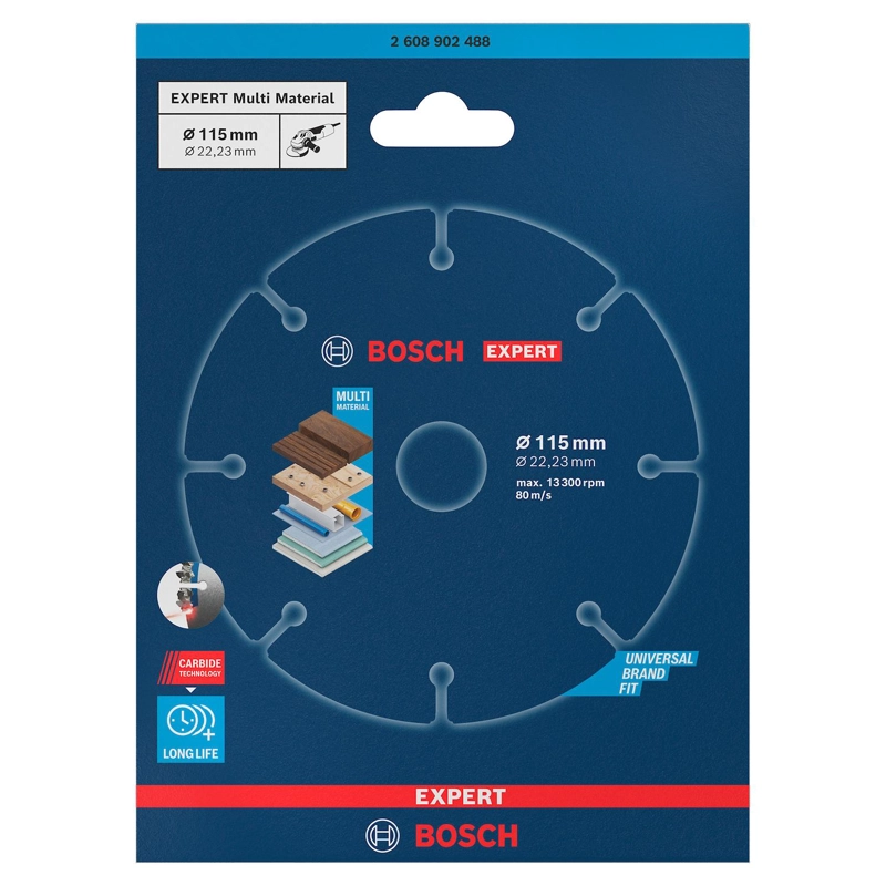 DISCO CORTE BOSCH EXPERT CARBIDE MULTI MATERIAL 115MM AMOLA - 1