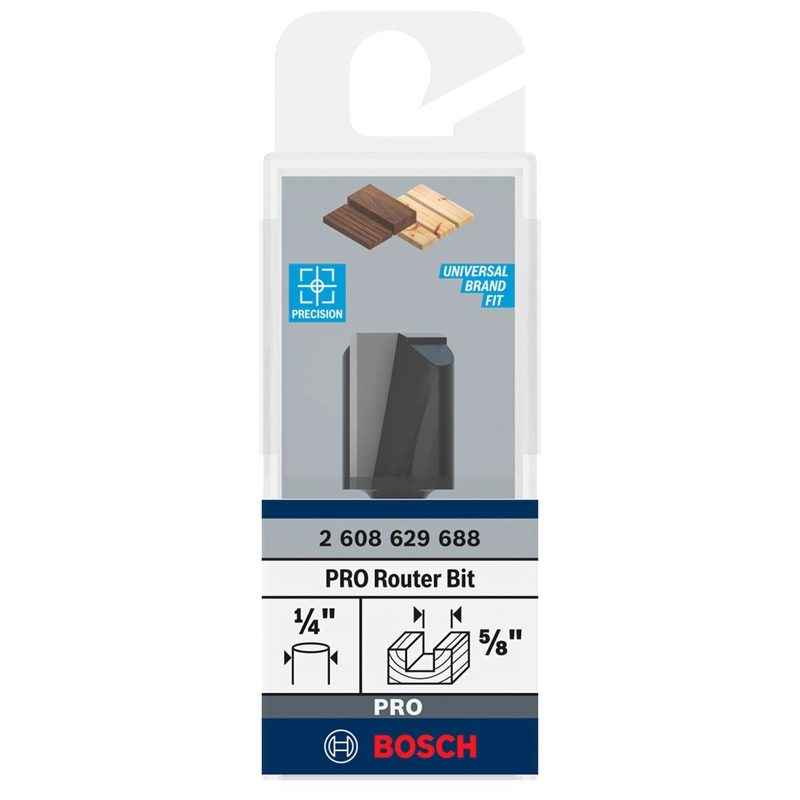 FRESA RECTA BOSCH PRO RANURAR D15,9MM VASTAGO 1/4'' MADERA - 1