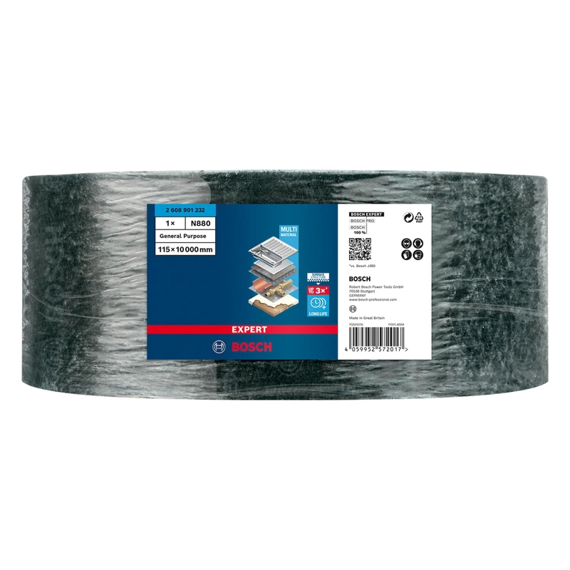ROLLO VELLON BOSCH EXPERT N880 METAL 115MMX10M MUY FINO VERDE - 3
