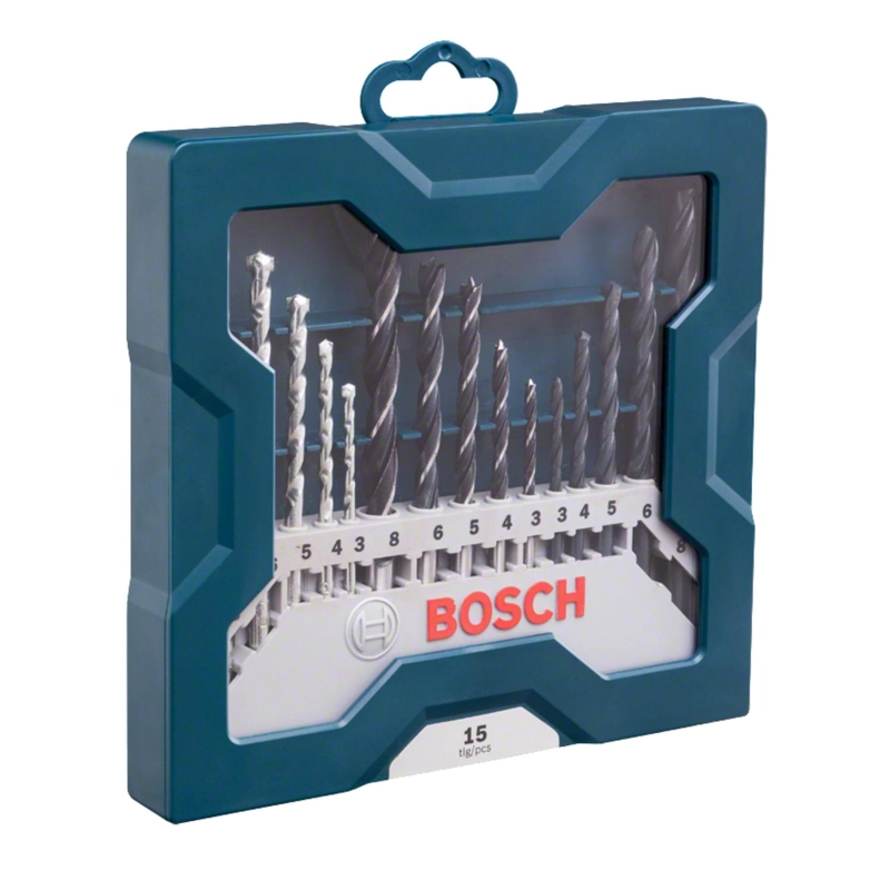 SET 15 BROCAS BOSCH MINI X-LINE METAL MADERA CONCRETO 3-8MM - 2