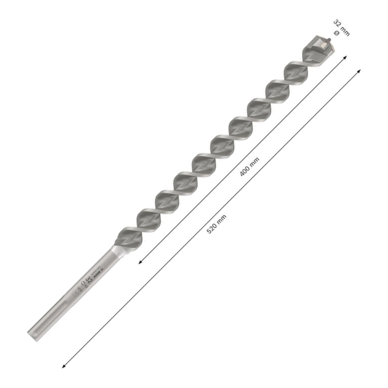 BROCA BOSCH PRO SDS-MAX-4 HORMIGON 32X400X520MM - 8
