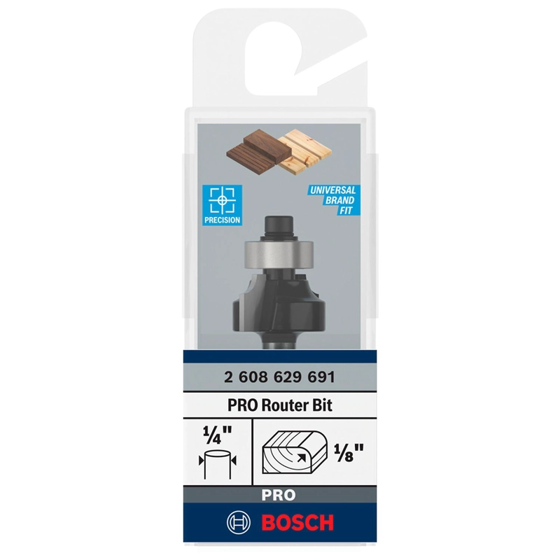 FRESA REDONDEAR CANTOS BOSCH 2608629691 R3.2MM VASTAGO 1/4'' - 2
