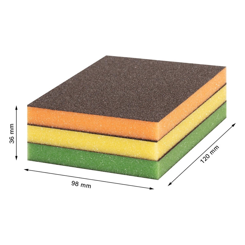 SET 3 ESPONJAS LIJA BOSCH EXPERT S473 FLEX 98X120MM M/F/SF - 2