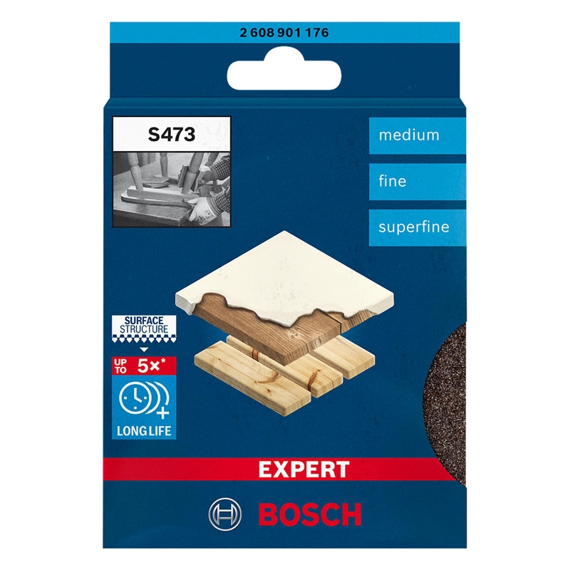 SET 3 ESPONJAS LIJA BOSCH EXPERT S473 FLEX 98X120MM M/F/SF - 3