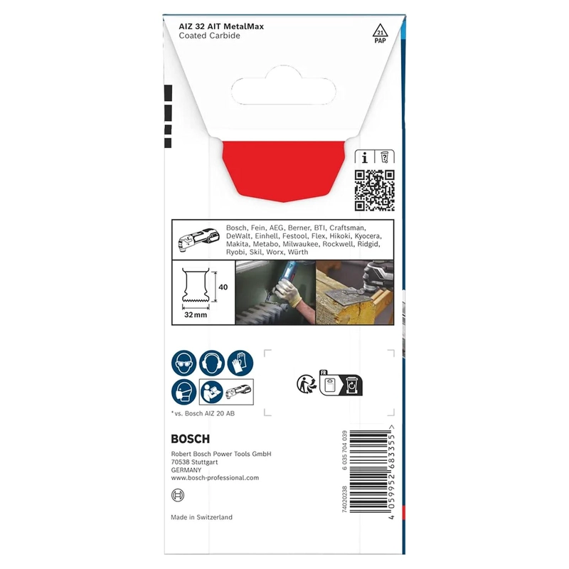HOJA MULTIHERRAMIENTA BOSCH EXPERT METALMAX AIZ 32 AIT METAL - 4