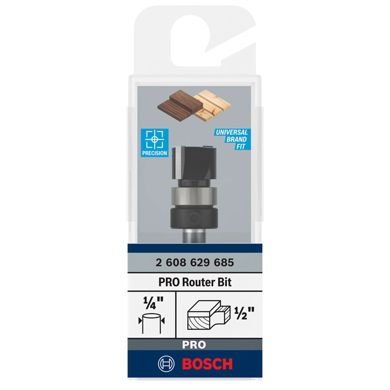 FRESA ENRASADORA PRO BOSCH 1/2'' X 3/8'' VASTAGO 1/4'' - 2