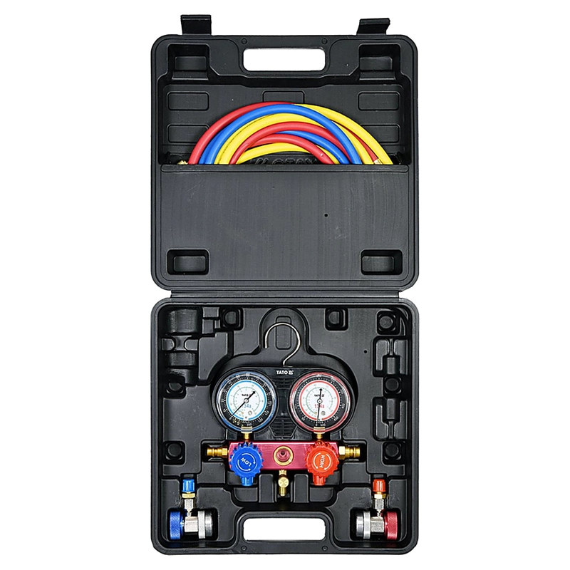SET MANOMETROS A/C YATO YT-72990 R-134A 6 PIEZAS - 2