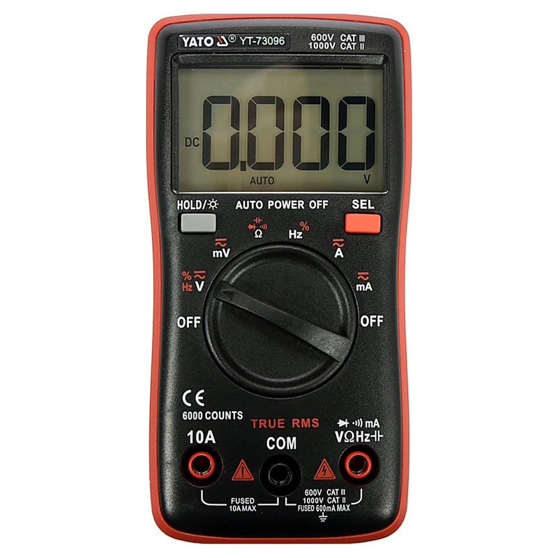 MULTIMETRO DIGITAL TRUE RMS AUTORANGO YATO YT-73096 - 1