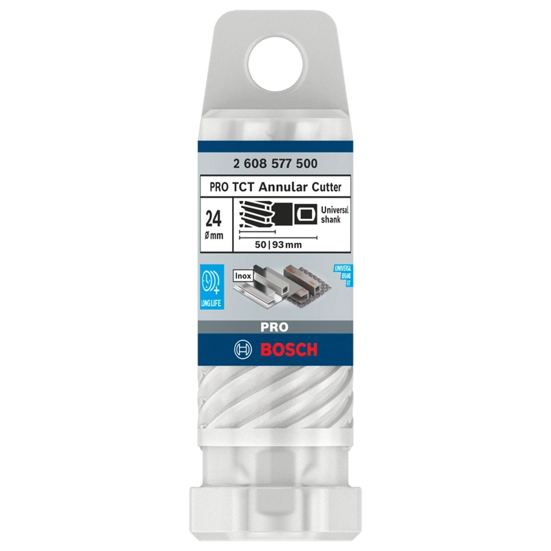 BROCA ANULAR BOSCH PRO TCT 24X50MM CARBURO TUNGSTENO WELDON - 3