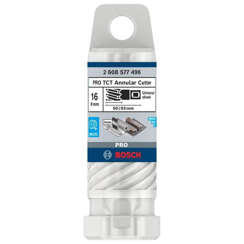 BROCA ANULAR BOSCH PRO TCT 16X50MM CARBURO TUNGSTENO WELDON - 3