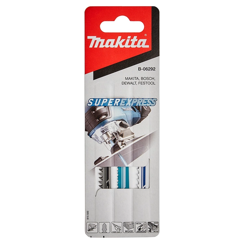 SET 3 HOJAS CALADORA MAKITA SUPER EXPRESS MADERA METAL - 3