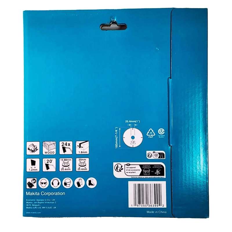 DISCO SIERRA CIRCULAR MAKITA PARA MADERA 185MM 24D 25.4MM - 3