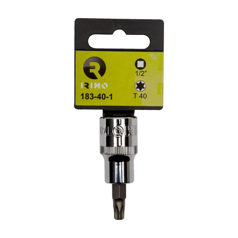 DADO PUNTA TORX IRIMO 1/2'' T40 60MM ACERO CROMADO - 3