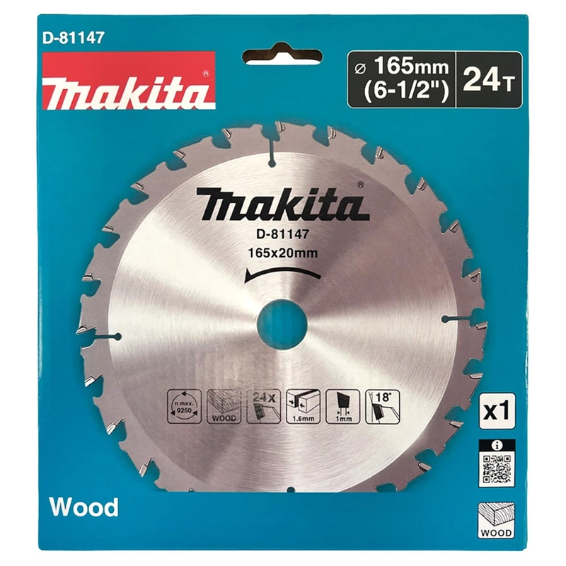 DISCO SIERRA CIRCULAR 6-1/2'' EJE 20MM 24 D MADERA - MAKITA - 2