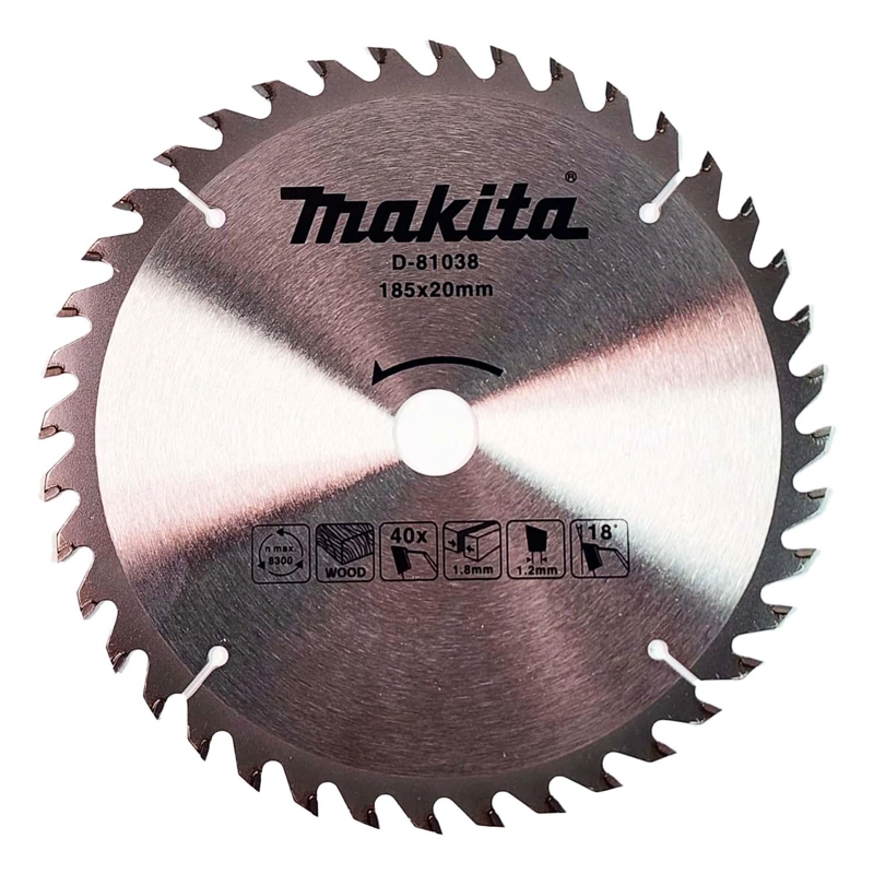 DISCO SIERRA CIRCULAR MAKITA MADERA 185MM 40D D-81038 - 1