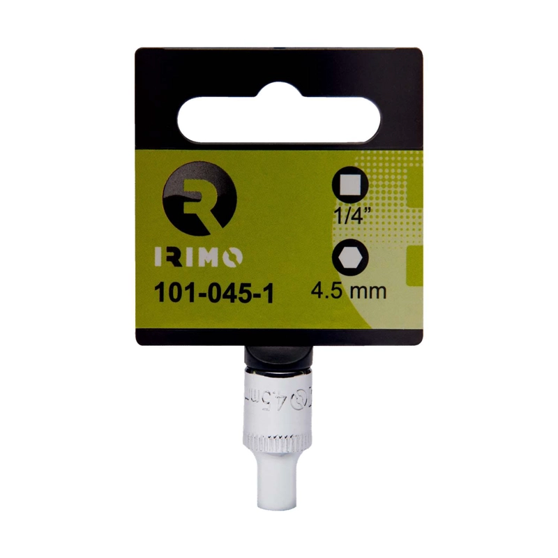 DADO HEXAGONAL IRIMO 1/4'' 4.5MM CRV CROMADO - 3