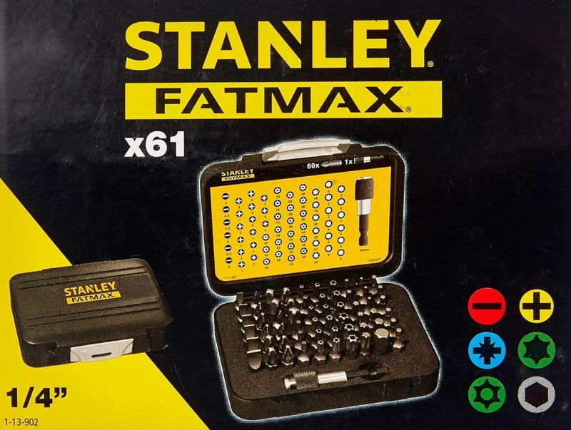 SET PUNTAS ATORNILLAR STANLEY FATMAX 1/4'' 61 PZAS 1-13-902 - 7
