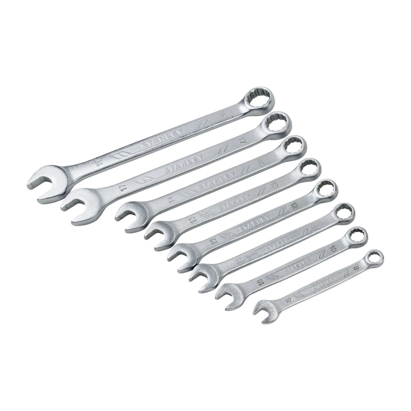 JUEGO 8 LLAVES COMBINADAS ANTI-SLIP ME TRICAS - STANLEY - 3