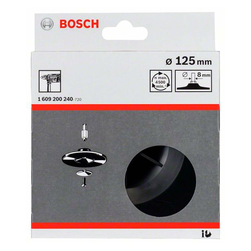 PLATO PLASTICO 125MM BASE BONETE PULIDO TALADRO - BOSCH - 3
