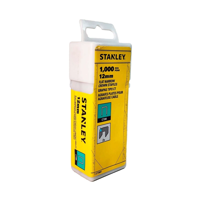 GRAPA PLANA PARA CABLES 1/2'' (12MM) 1000 PZAS - STANLEY - 2