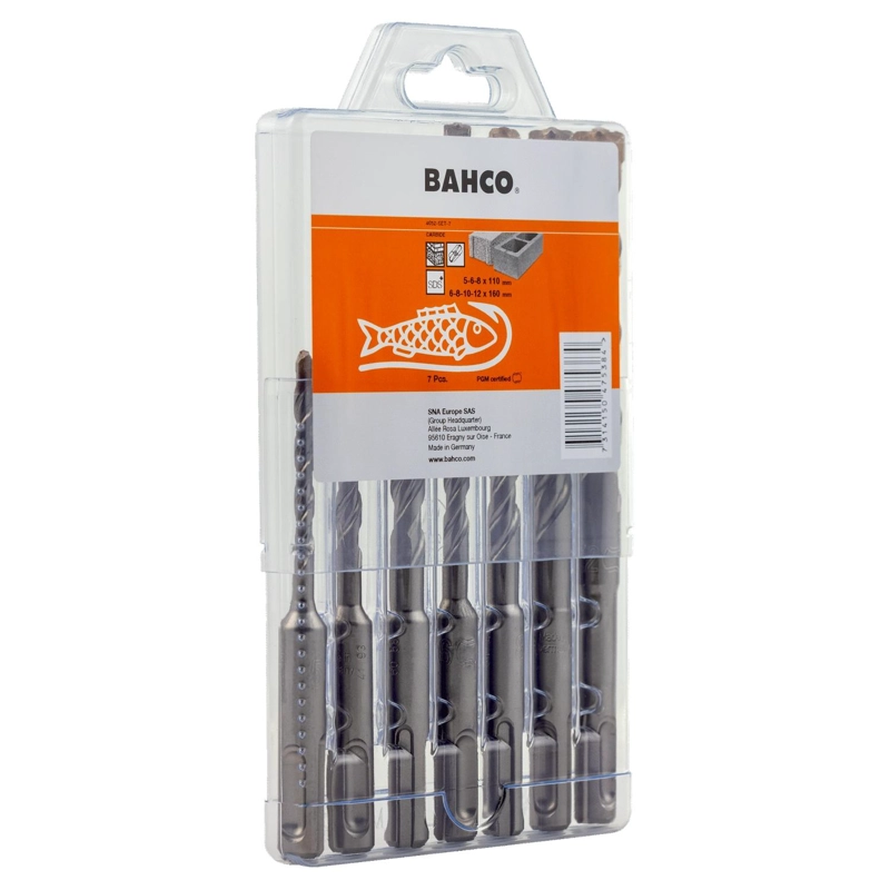 JUEGO DE BROCAS SDS-PLUS 2 ARISTAS 7 PZAS - BAHCO - 3