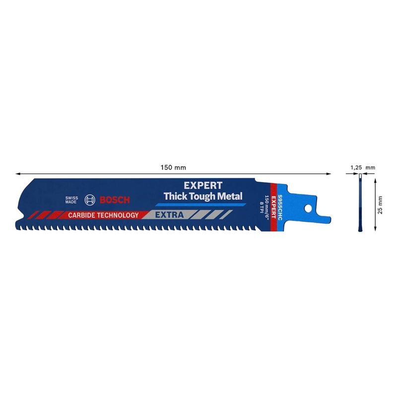 HOJA DE SIERRA SABLE EXPERT THICK TOUGH METAL 150MM - BOSCH - 2