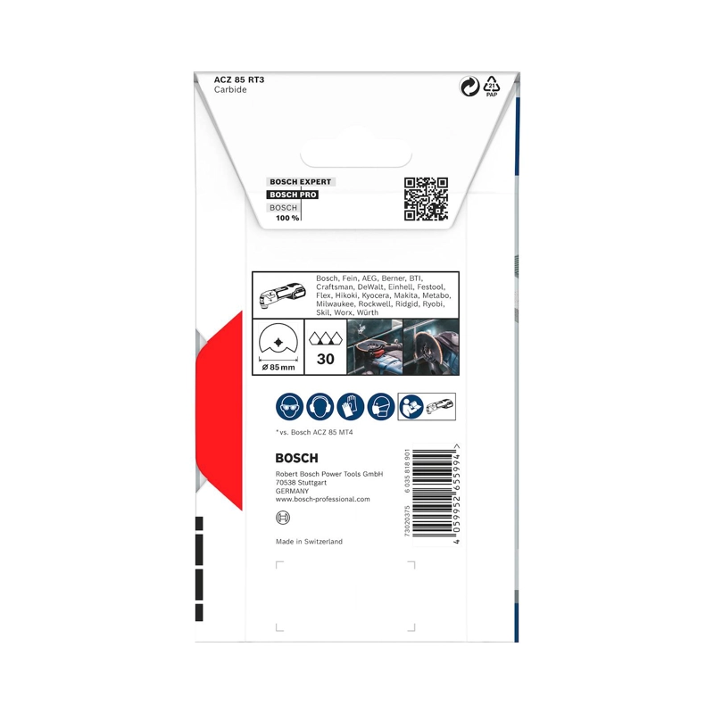 HOJA SEGMENTADA BOSCH ACZ85RT3 STARLOCK CARBIDE 85MM - 6