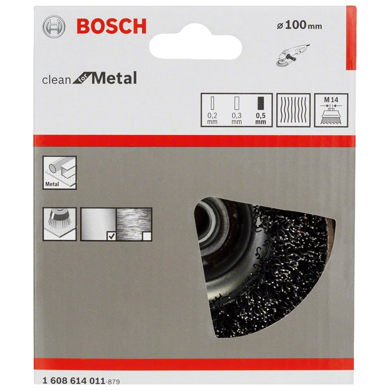 GRATA COPA ACERO ONDULADO PRO 100MM (4'') / M14 - BOSCH - 2