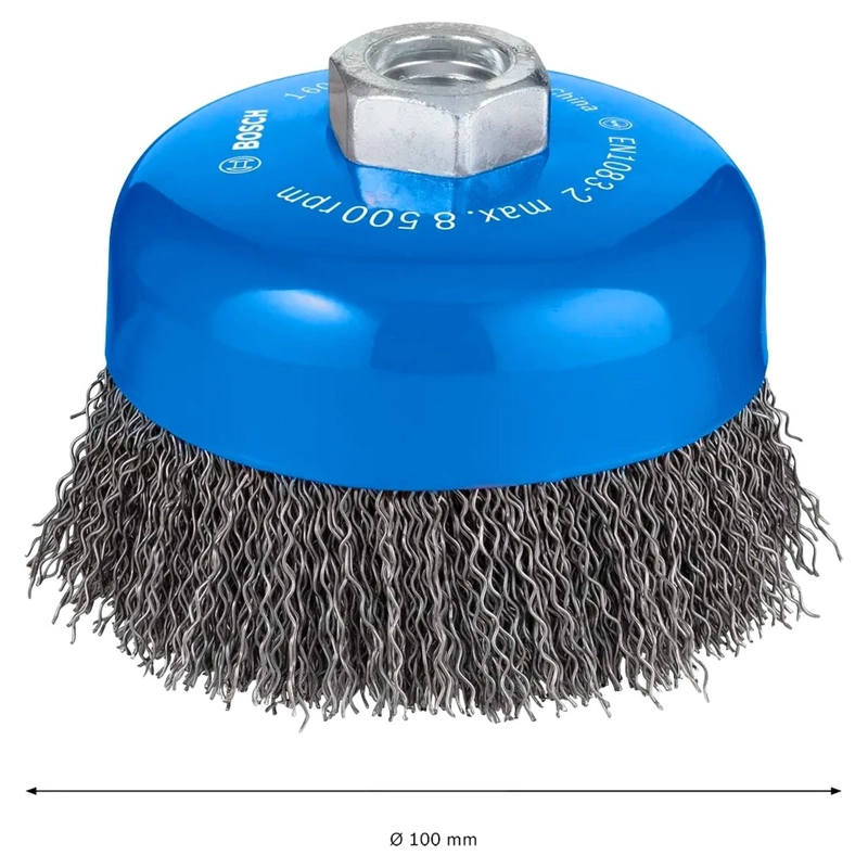 GRATA COPA ACERO ONDULADO PRO 100MM (4'') / M14 - BOSCH - 4