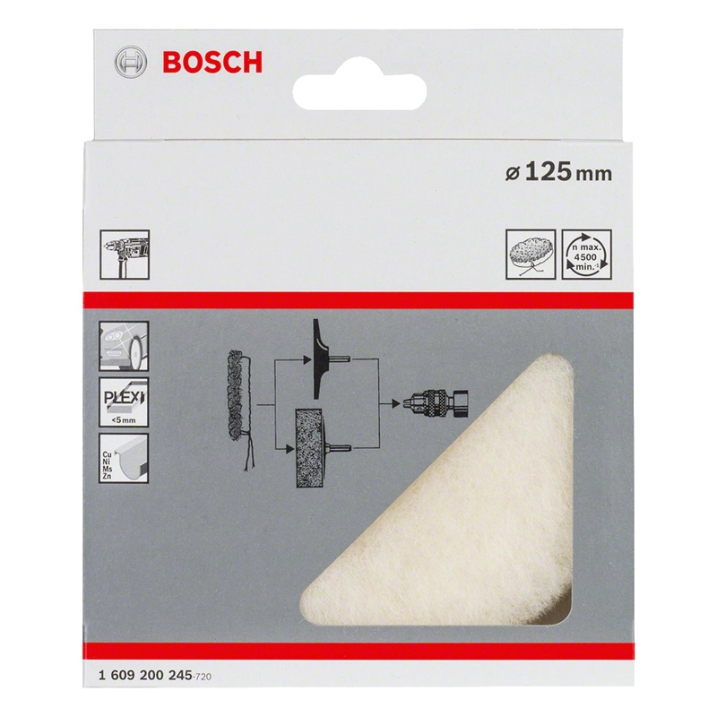 BONETE DE LANA PARA TALADRO PULIDO 125MM - BOSCH - 3