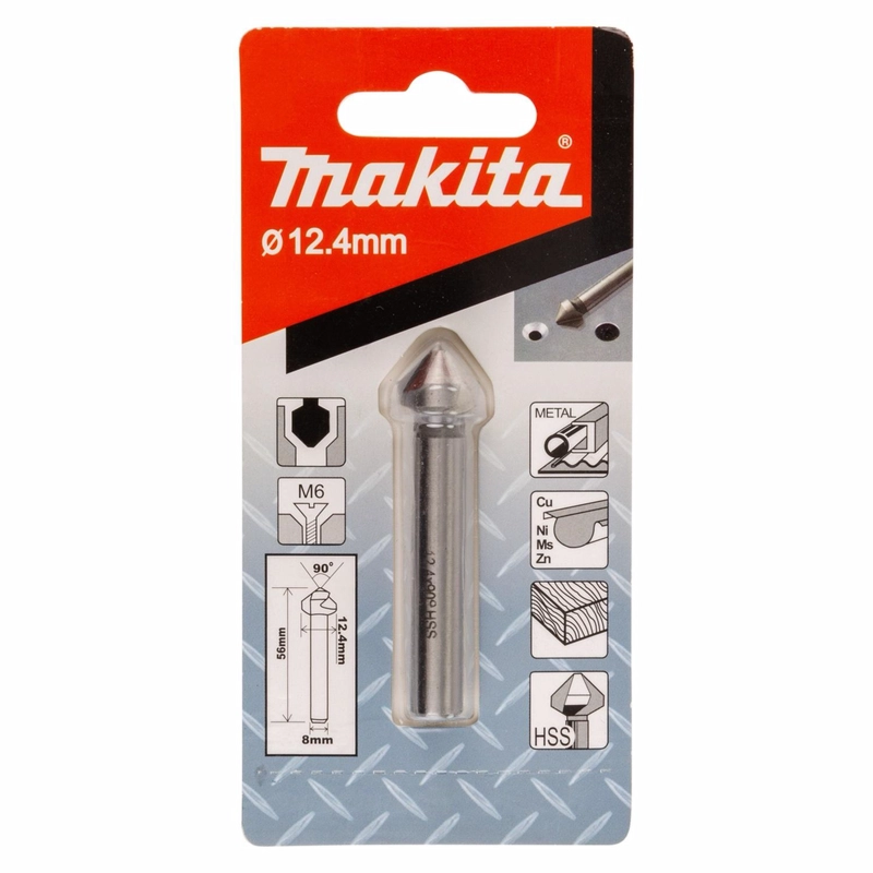 BROCA AVELLANADORA 90° HSS 12.4X56MM METAL - MAKITA - 1
