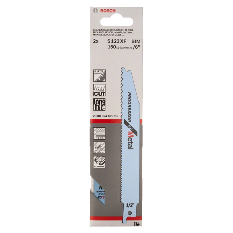 HOJA DE SIERRA SABLE PROGRESSOR FOR METAL 150MM 2 PZAS BOSCH - 4