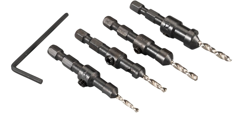 SET 4 PZS BROCA AVELLANADO 6, 8, 10, 12MM CORTAS MAKITA - 2
