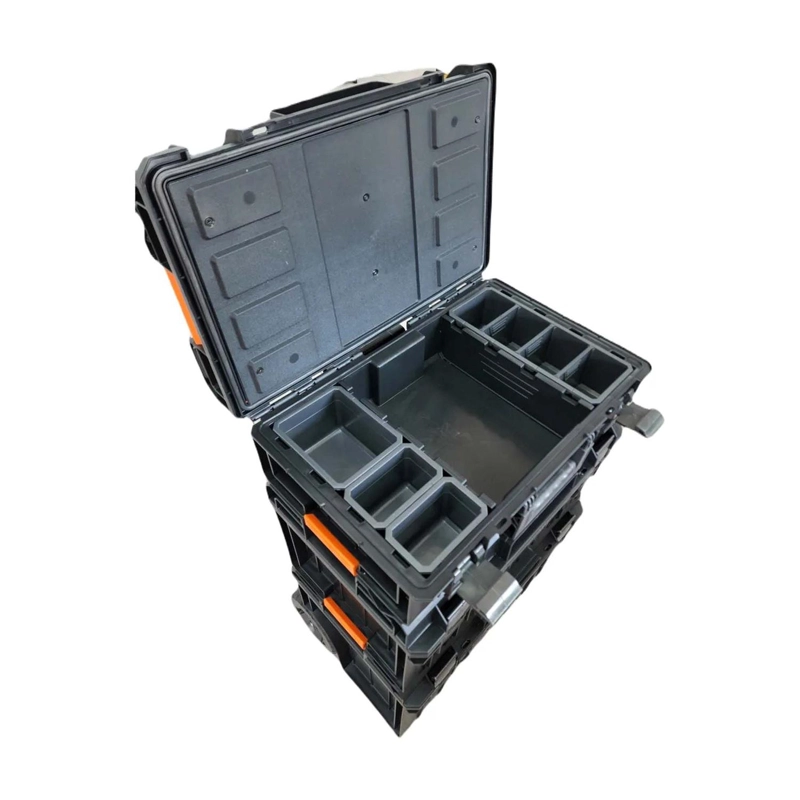 CAJA ORGANIZADORA APILABLE 3-1 CON RUEDAS - BAHCO - 4