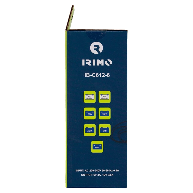 CARGADOR MANTENEDOR IRIMO DUAL 6V/12V AUTOMATICO 6A/3A - 9