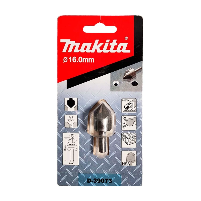 BROCA AVELLANADORA 90° HSS DE 16X43MM METAL - MAKITA - 1