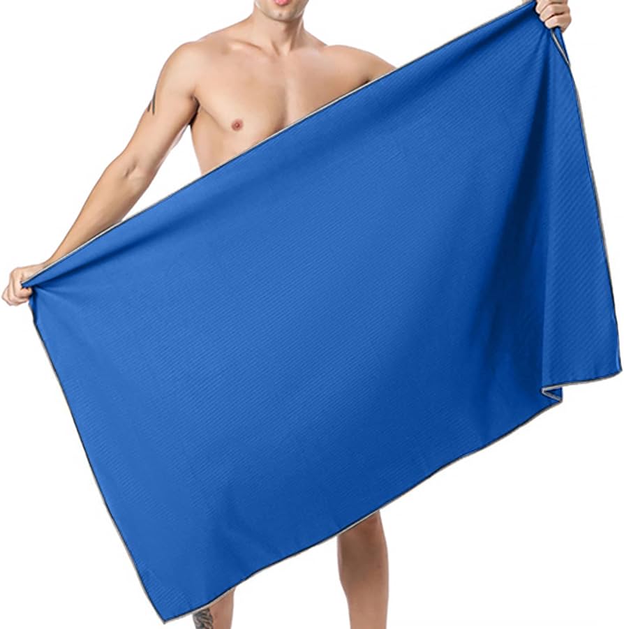 TOALLA BAÑO BAY6 VIAJE MICROFIBRA DE SECADO RAPIDO 3 PCS | AZUL - 7